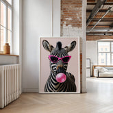 Zebra With Attitude | Unique Animal Wall Art Print - Print